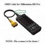 OBD2 Diagnostic Cable For LAUNCH MILLENNIUM HD Pro Heavy Duty